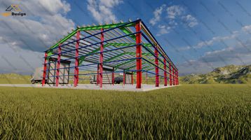 LSF project LGS WAREHOUSE WITH PORTAL FRAME in Romania