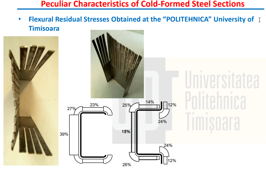 flexural residual stresses.